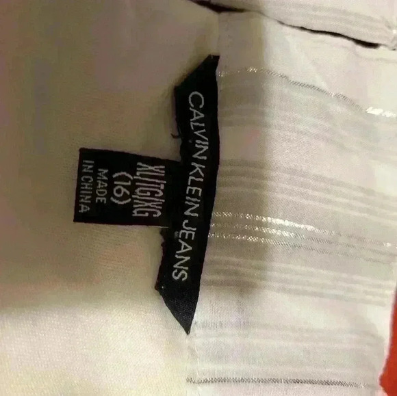 Size XL (16) Calvin Klein Tiered Chambray Dress - Picture 5 of 5